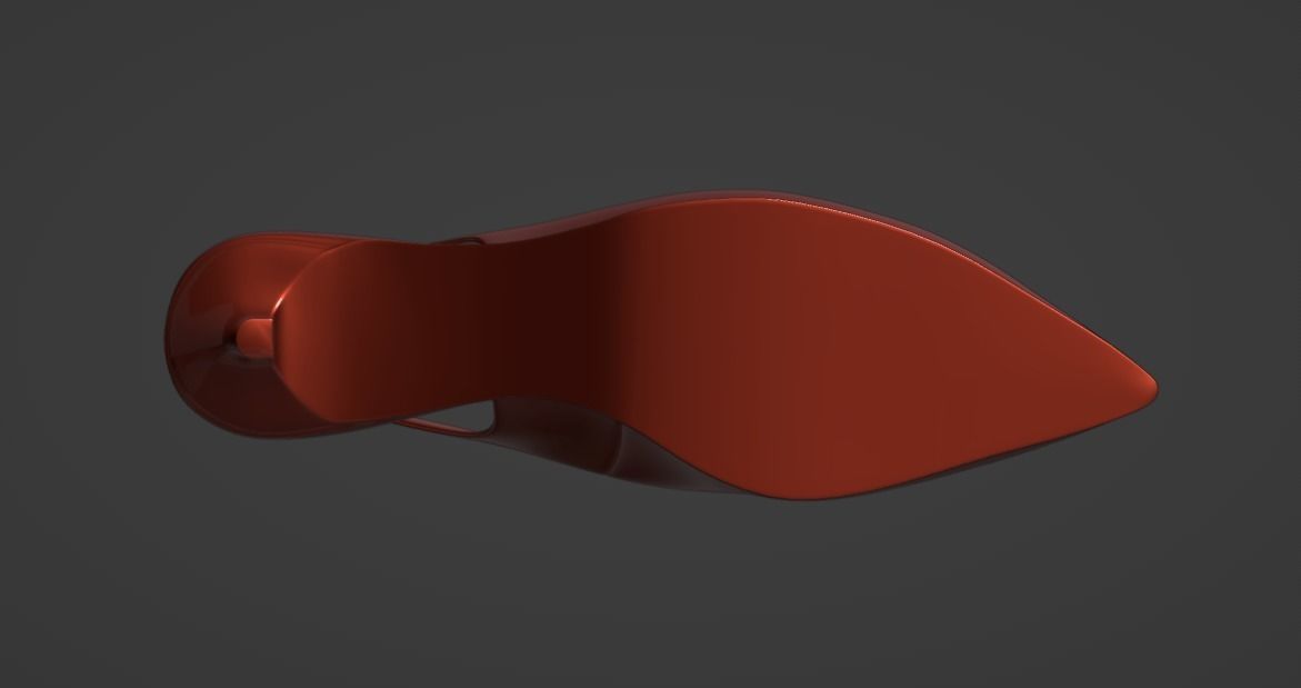 Footwear High heels Low-poly 3D model_2