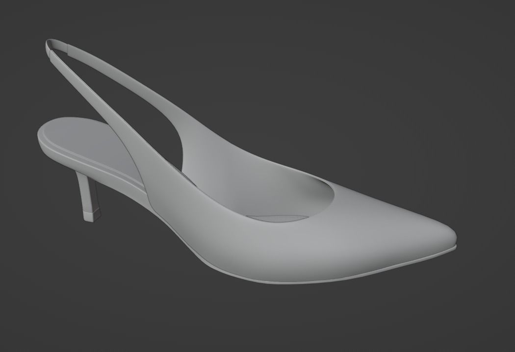 Footwear High heels Low-poly 3D model_6