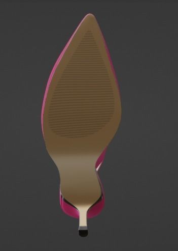 Footwear High heels Low-poly 3D model_7