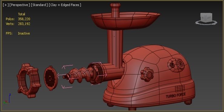 Meat Grinder 3D model_2
