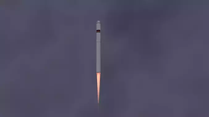 Low poly rocket