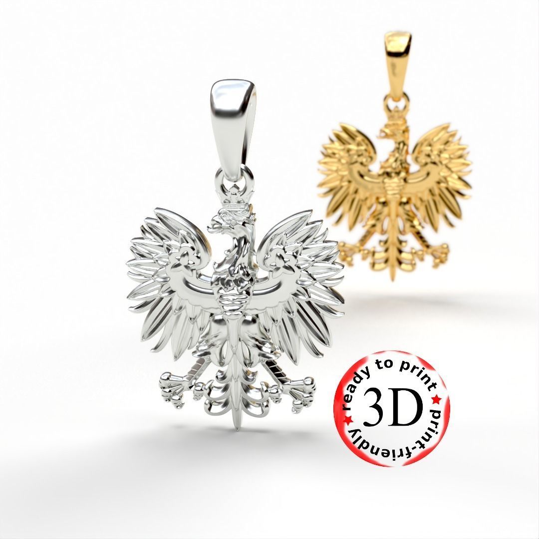 Polish eagle white emblem ready to print 3D 3D print model_7