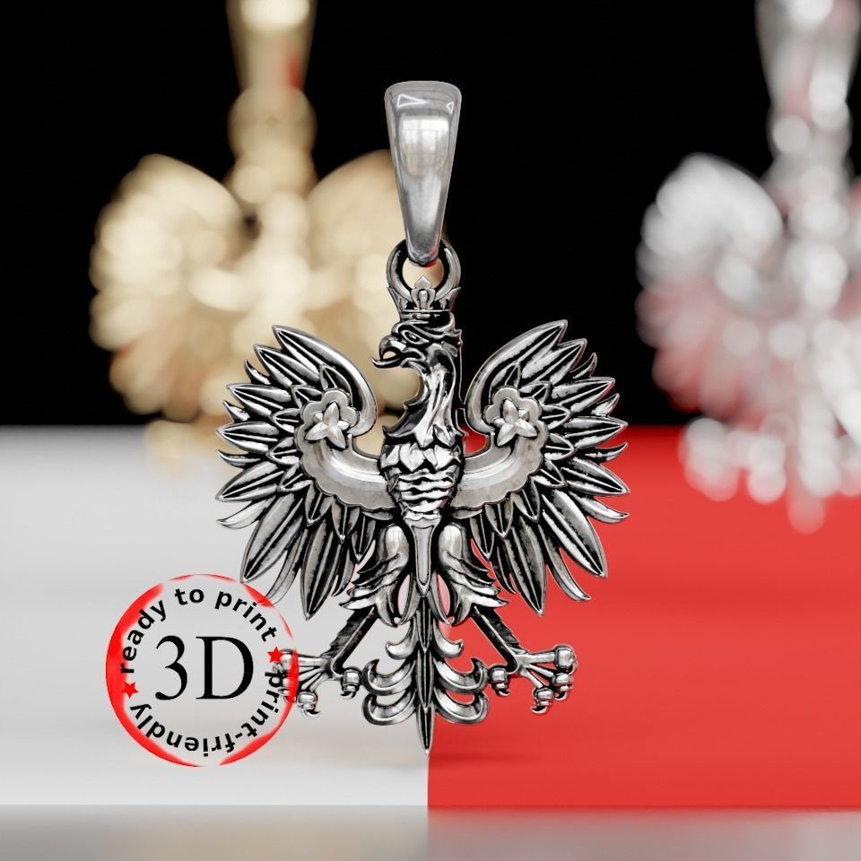 Polish eagle white emblem ready to print 3D 3D print model_2