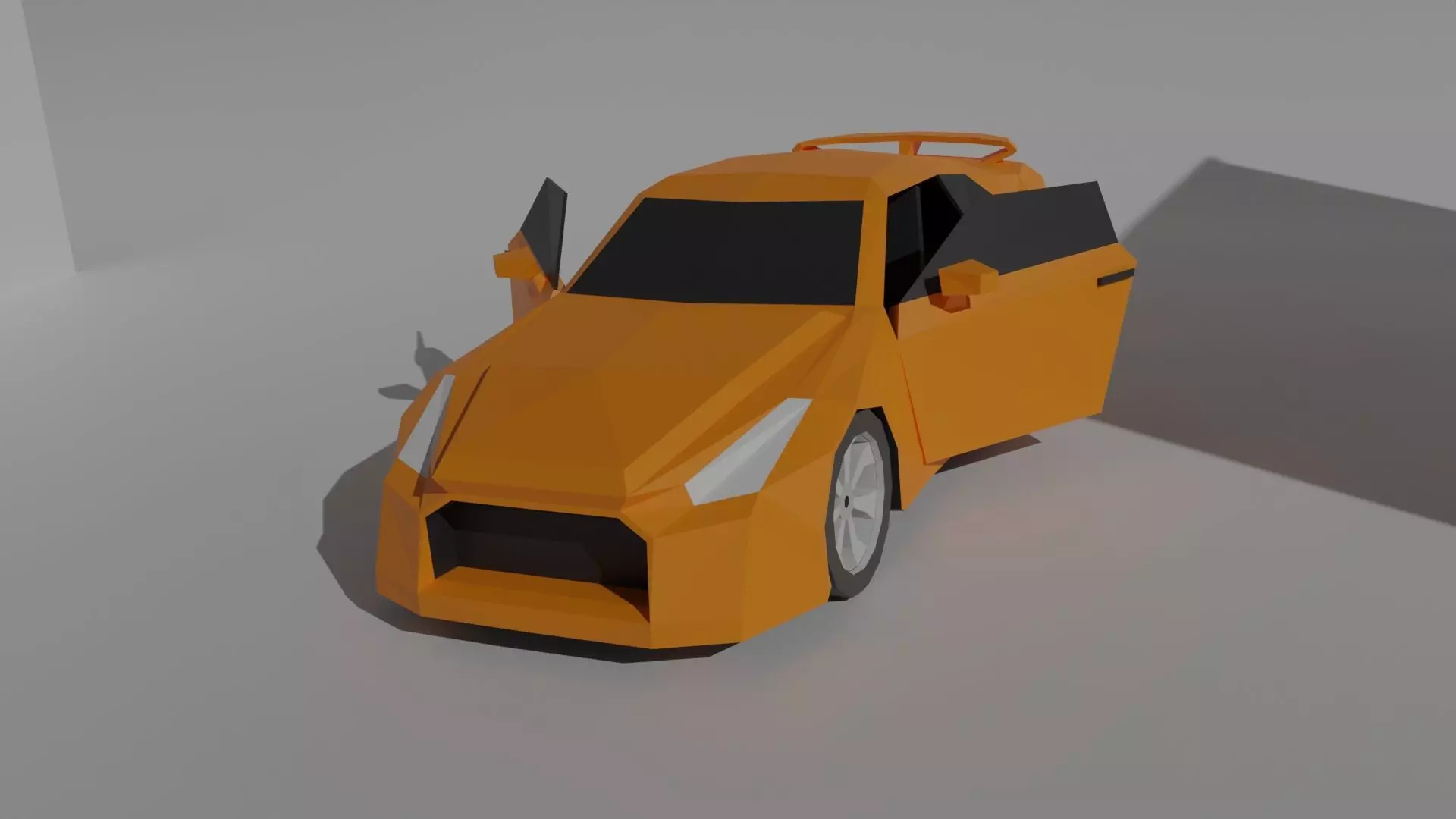 NISSAN GTR-LowPoly Free low-poly 3D model
