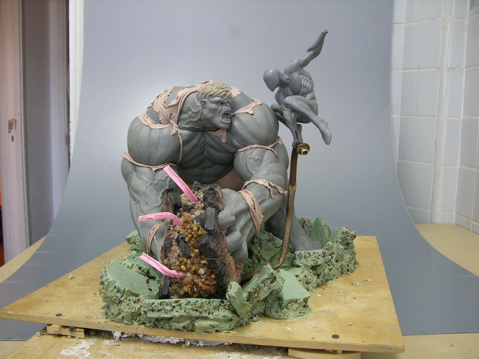 hulk and spiderman war 3D print model_7