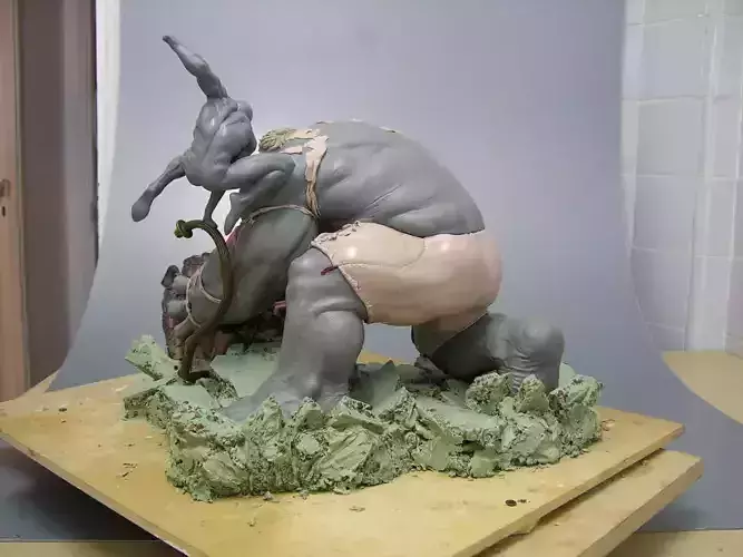 hulk and spiderman war 3D print model