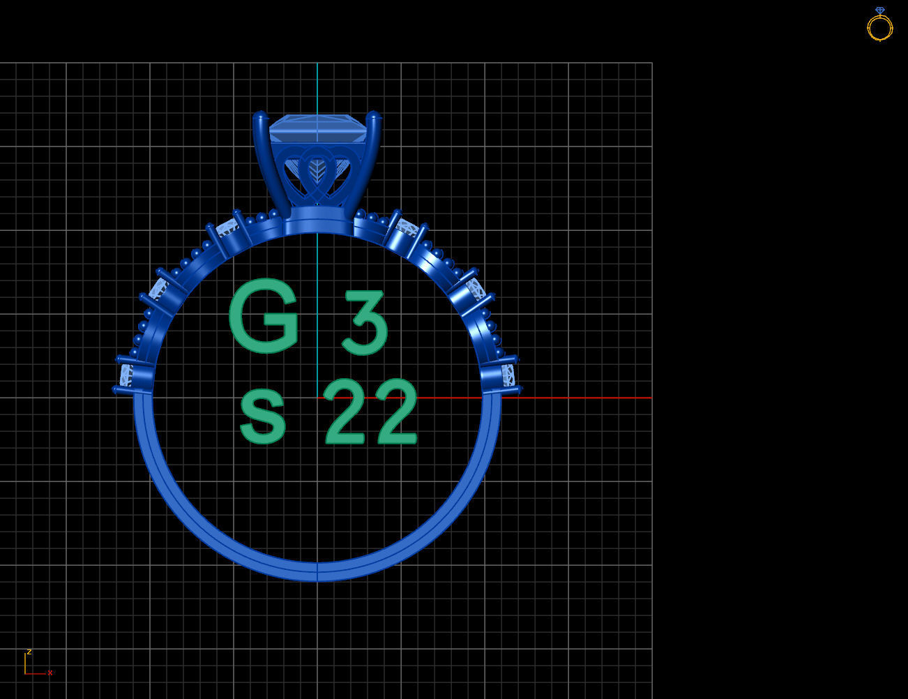 Wedding ring 3D print model_2