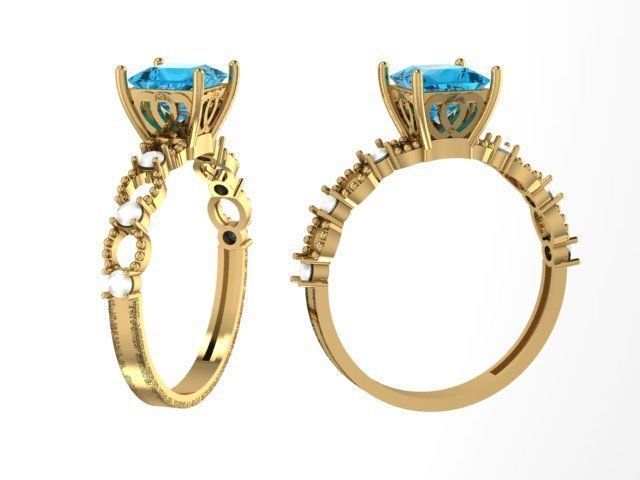 Wedding ring 3D print model_1