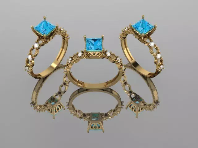 Wedding ring 3D print model_0