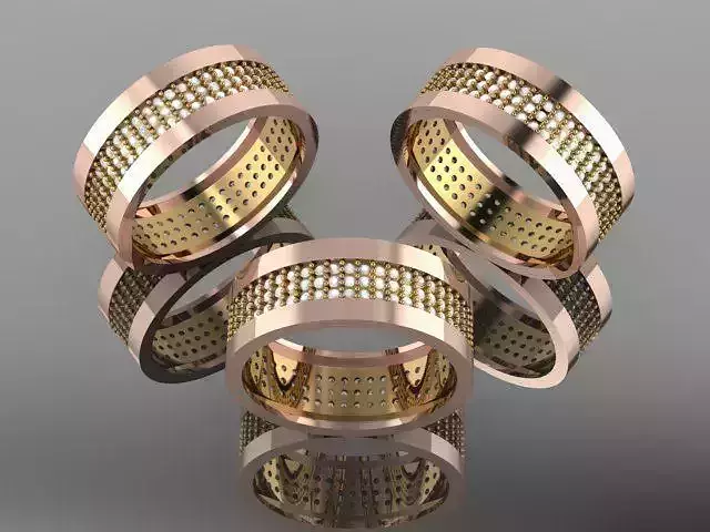 Wedding ring with 4 sizes