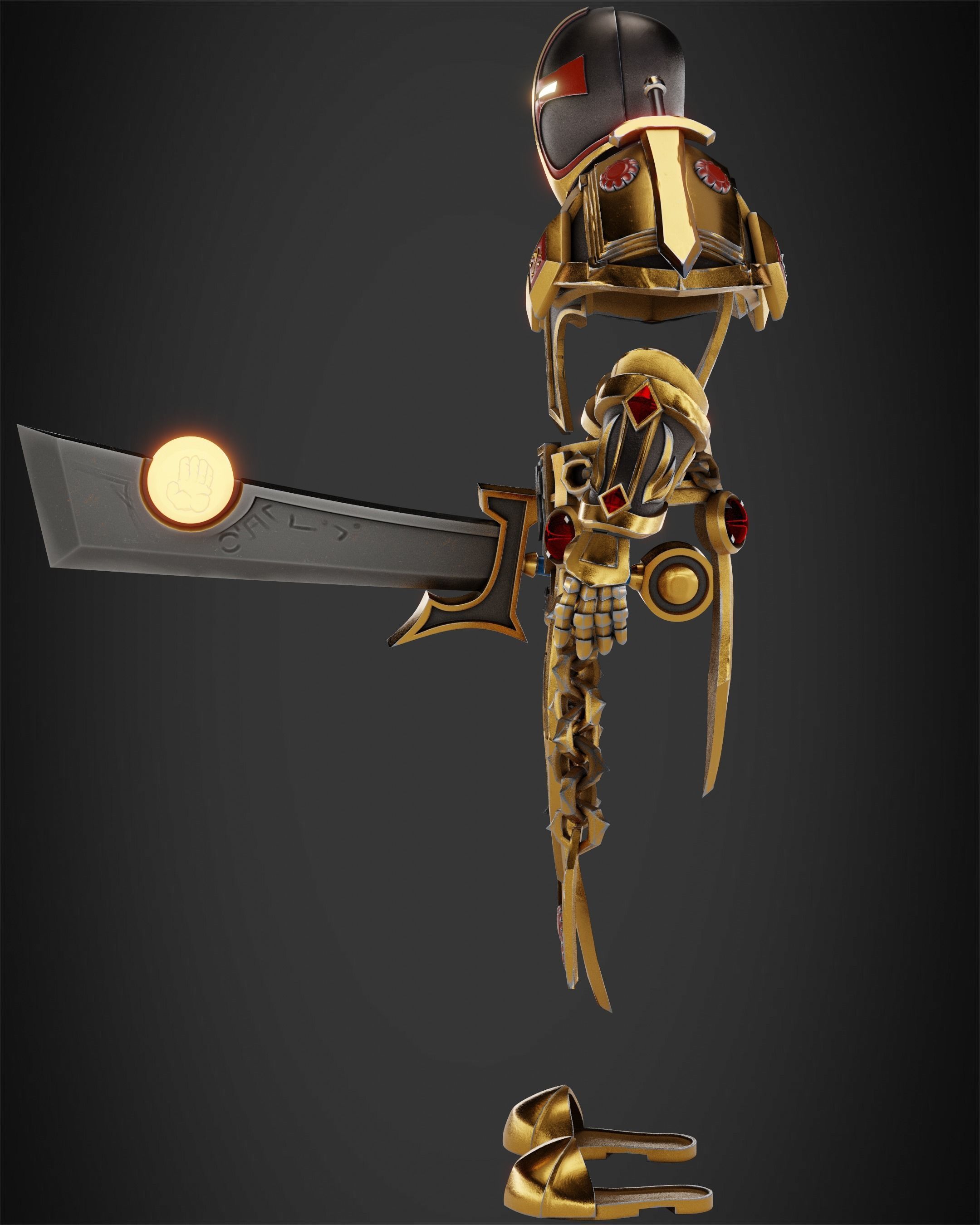 World of Warcraft Paladin Judgment Armor and Sword for Cosplay 3D Model Collection_6