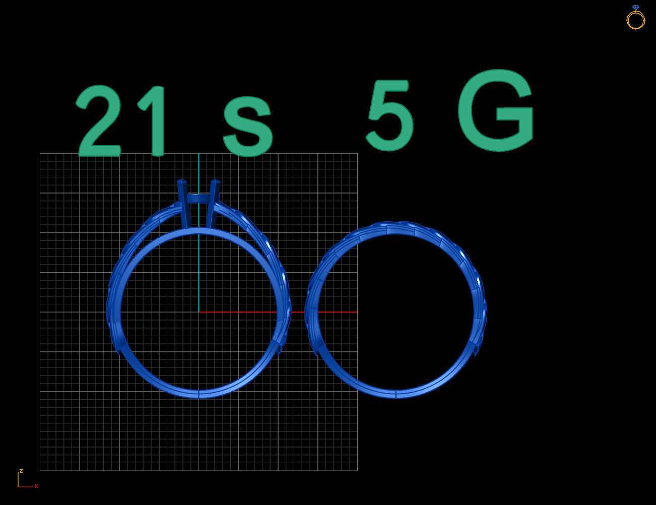 Engagement ring 4 sizes 3D print model_4