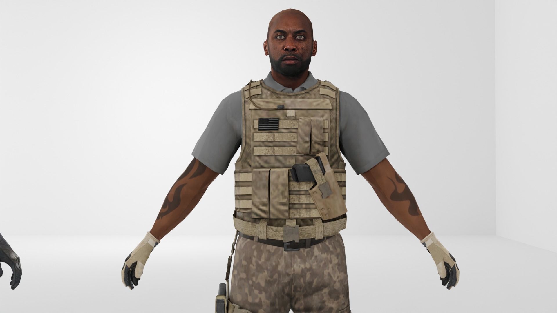 Soldier Low-poly 3D model Low-poly 3D model_17