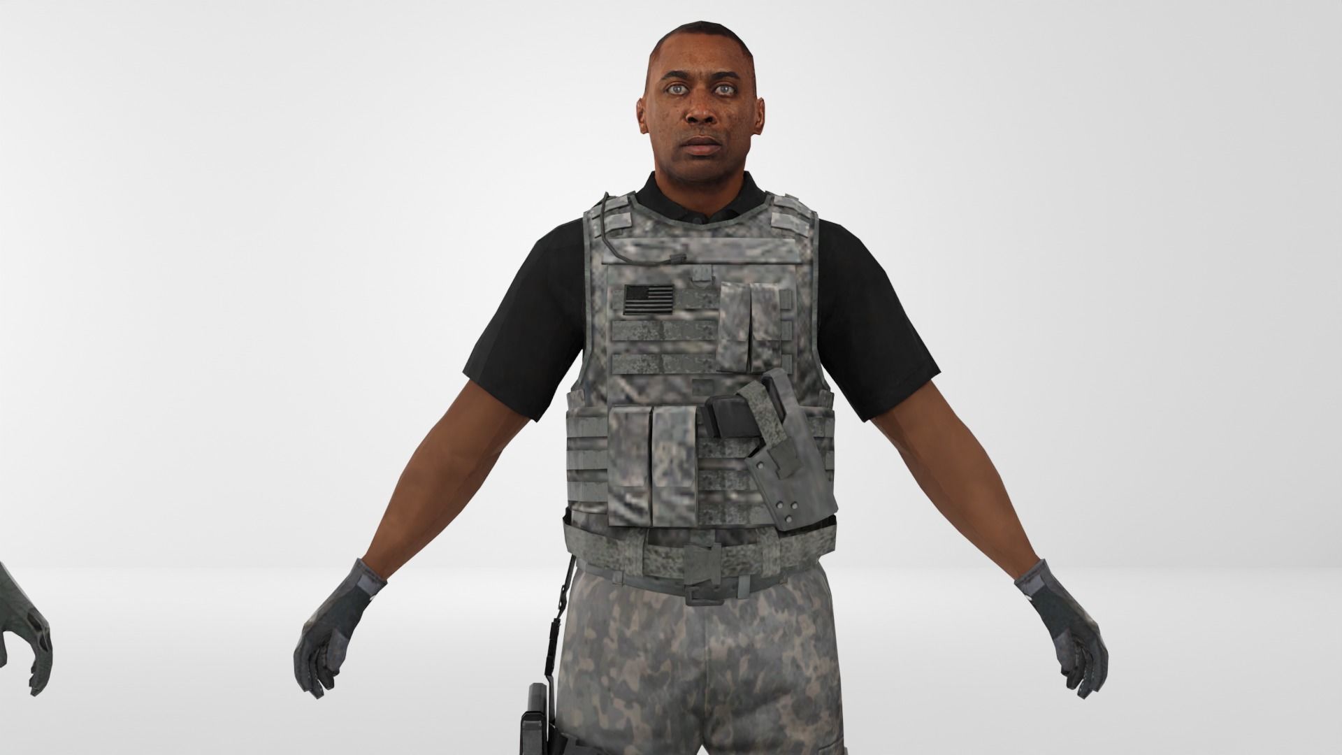 Soldier Low-poly 3D model Low-poly 3D model_16