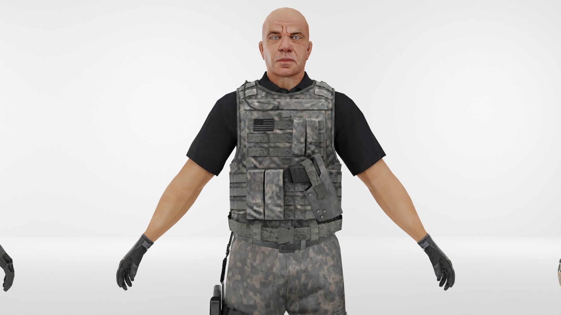 Soldier Low-poly 3D model Low-poly 3D model_13