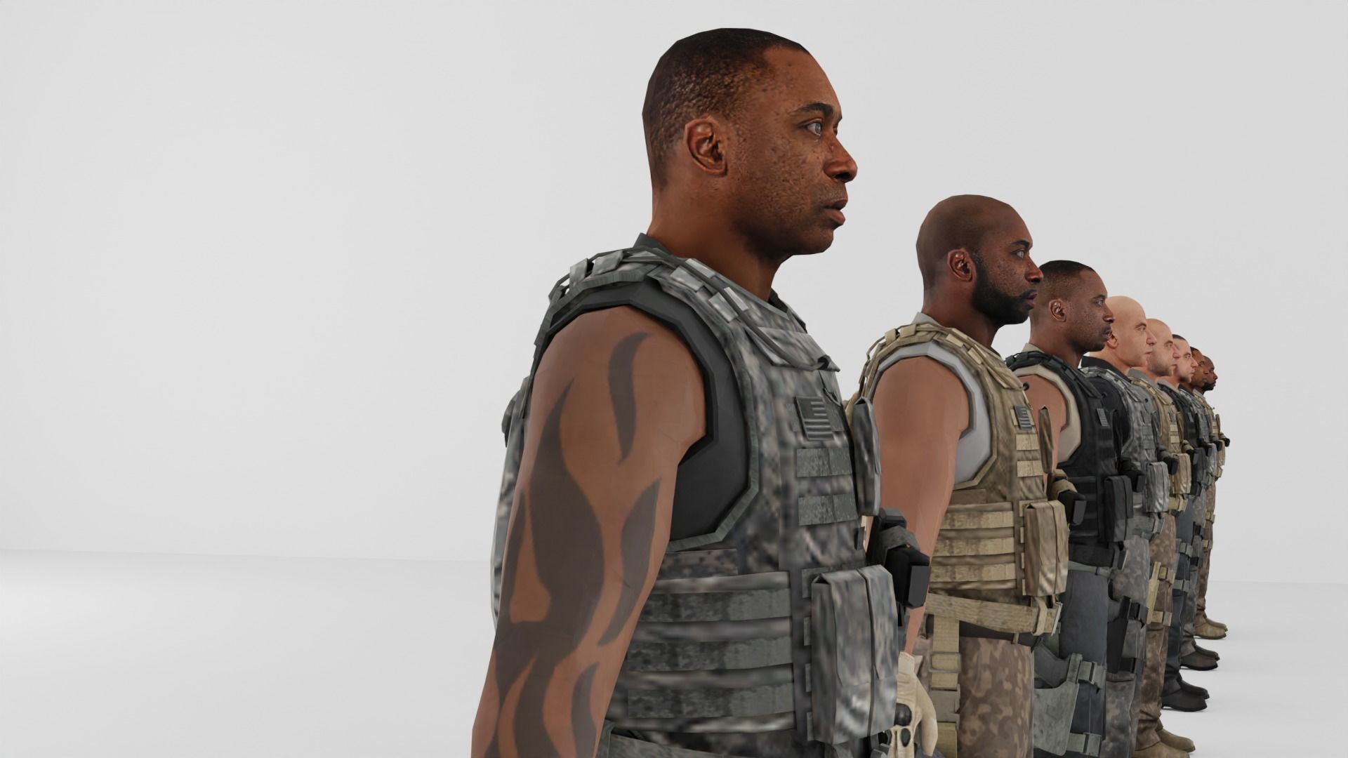 Soldier Low-poly 3D model Low-poly 3D model_24