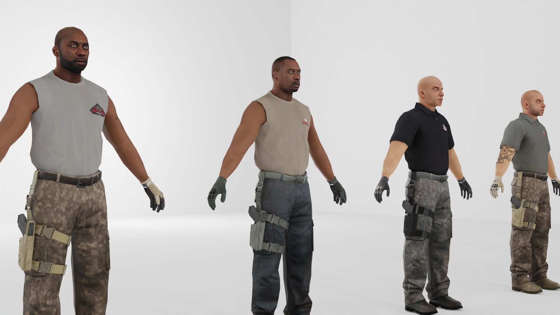 Soldier Low-poly 3D model Low-poly 3D model_33