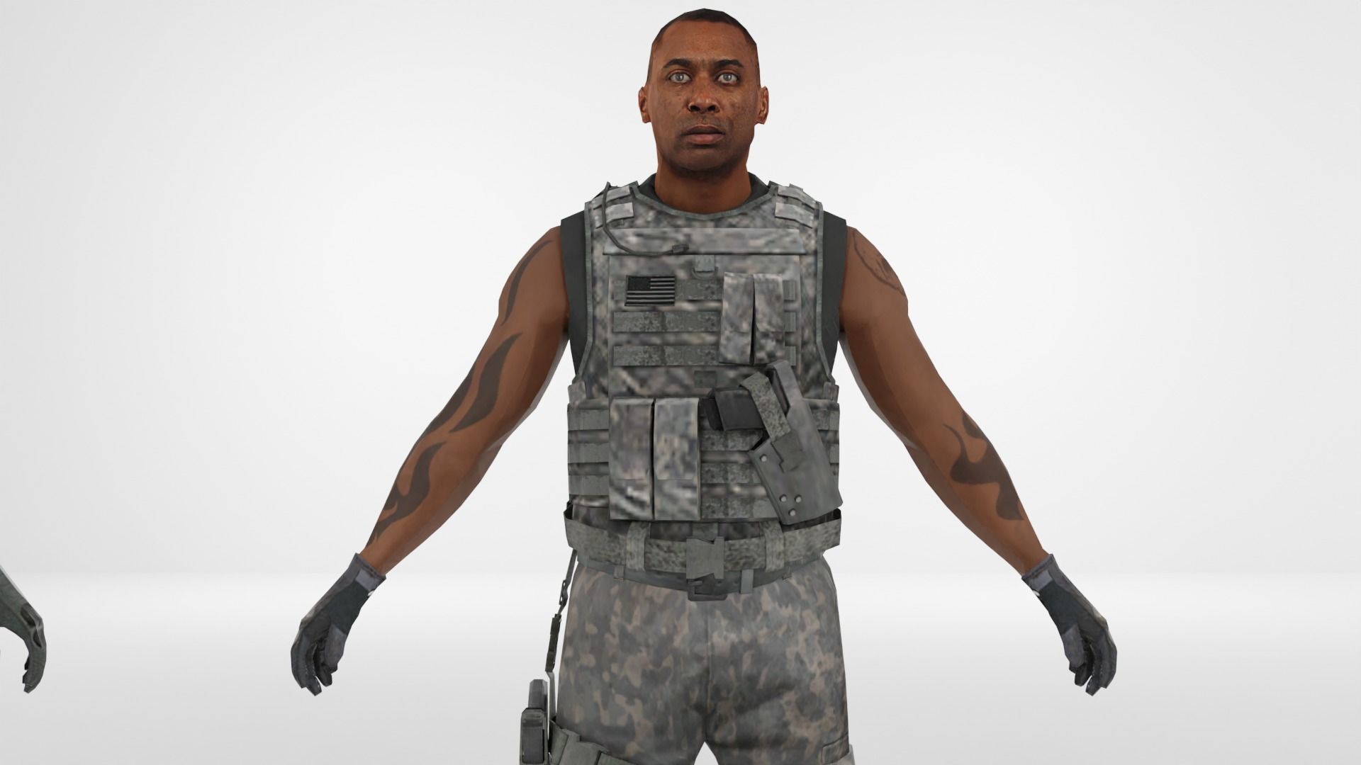 Soldier Low-poly 3D model Low-poly 3D model_7