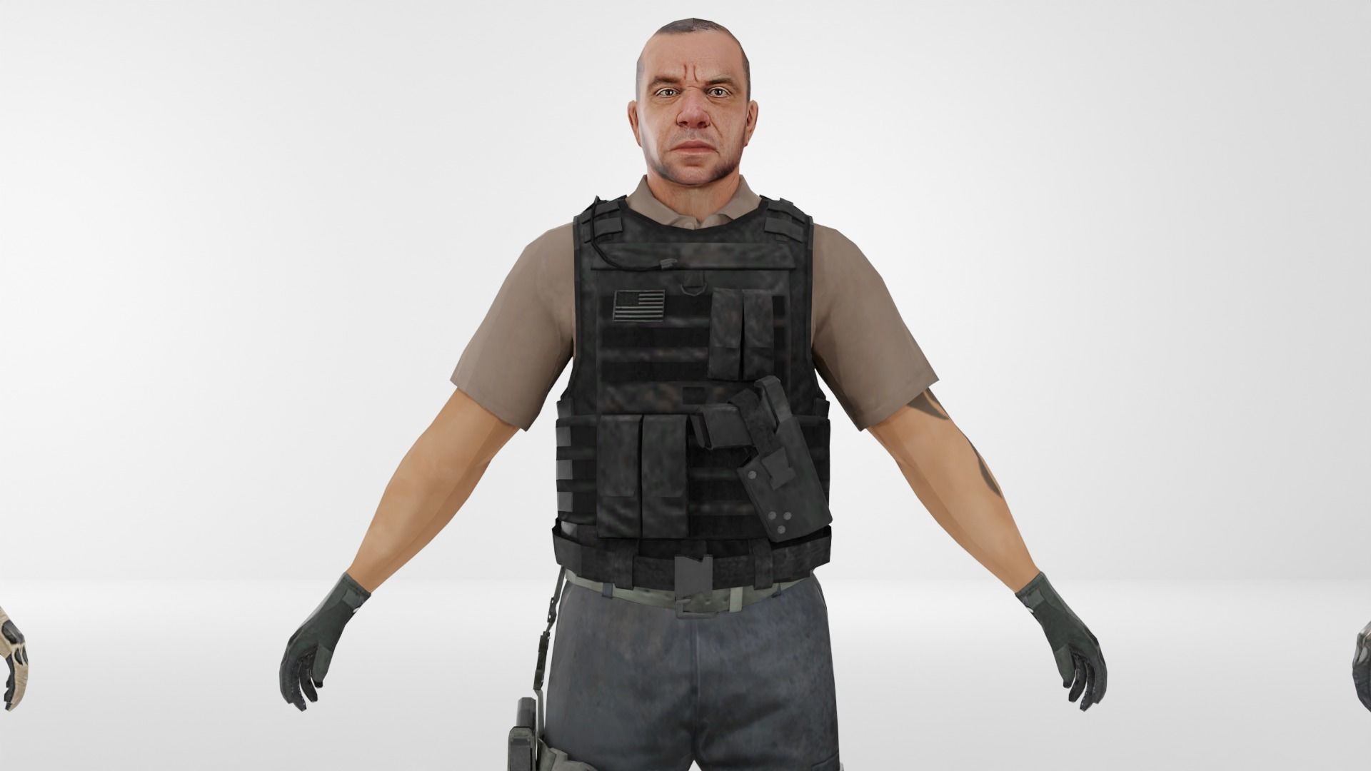Soldier Low-poly 3D model Low-poly 3D model_15