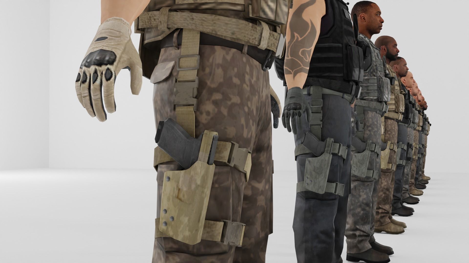 Soldier Low-poly 3D model Low-poly 3D model_21