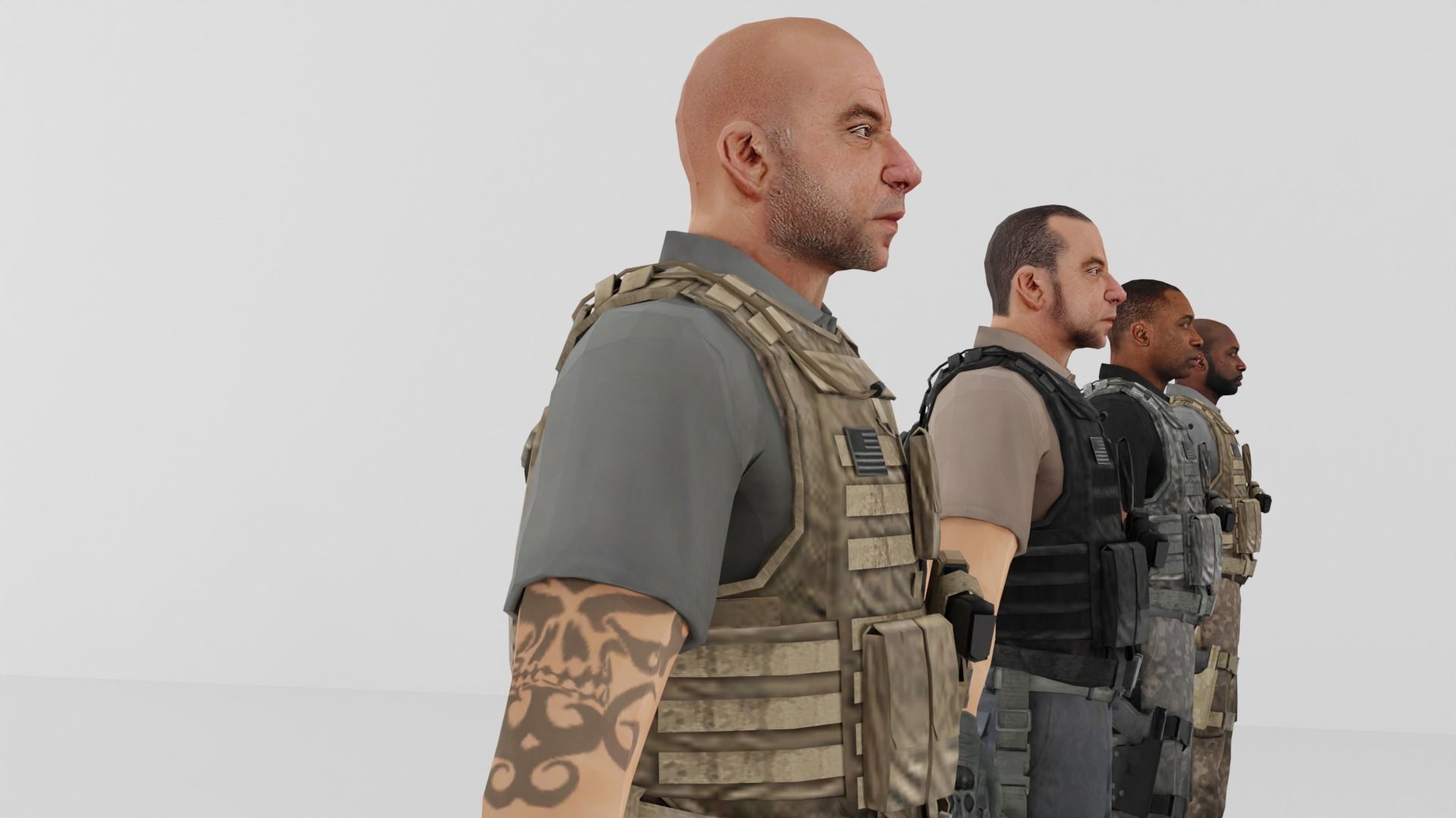 Soldier Low-poly 3D model Low-poly 3D model_28