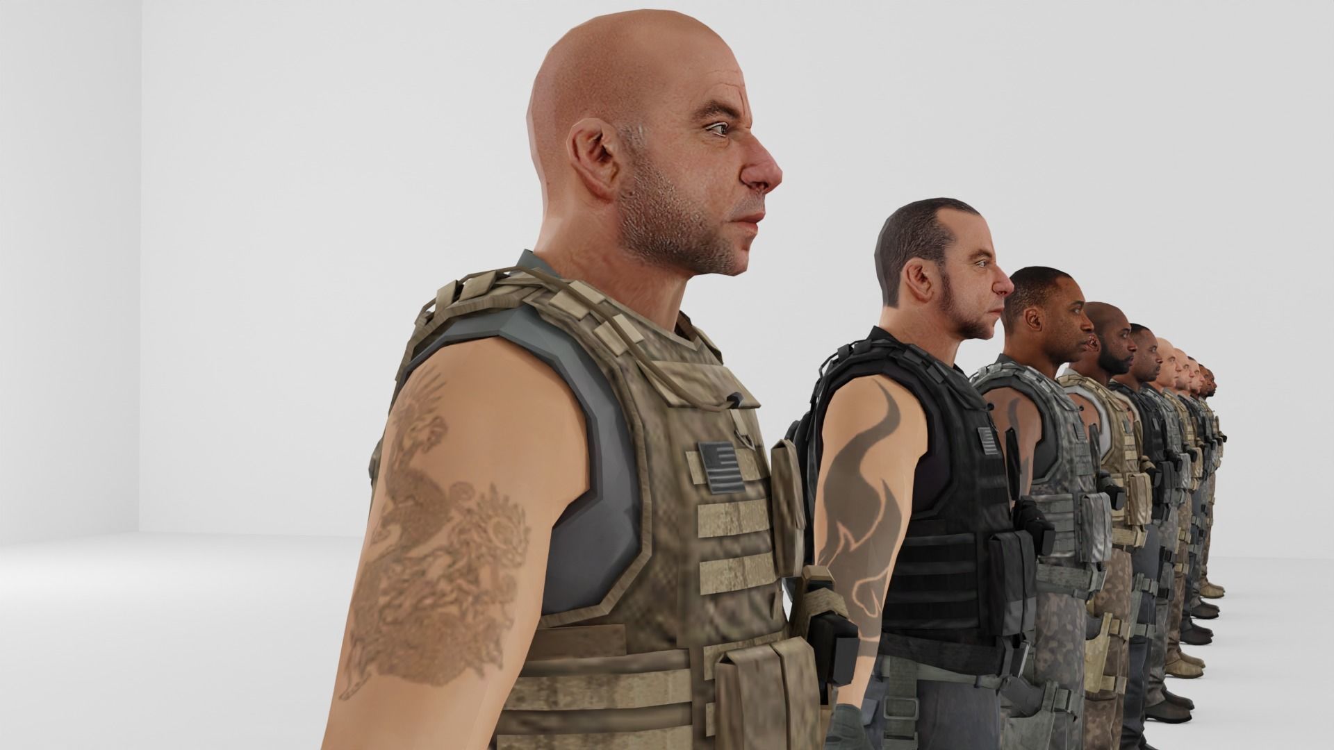 Soldier Low-poly 3D model Low-poly 3D model_20