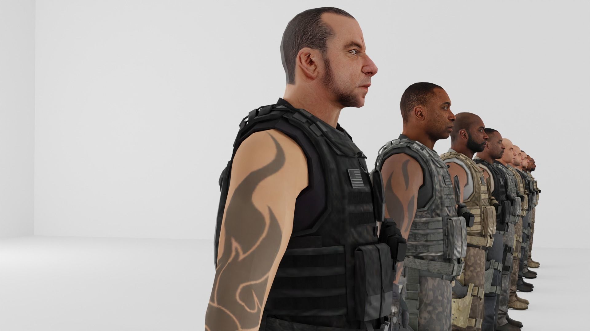 Soldier Low-poly 3D model Low-poly 3D model_22