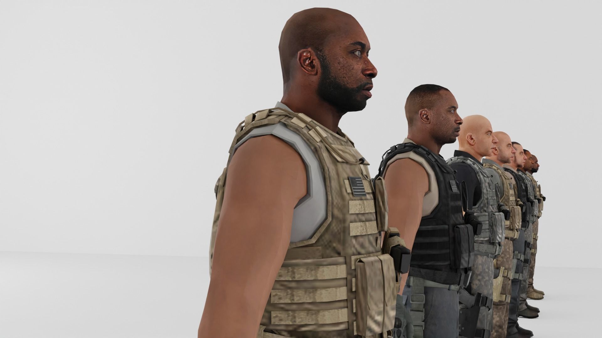 Soldier Low-poly 3D model Low-poly 3D model_25