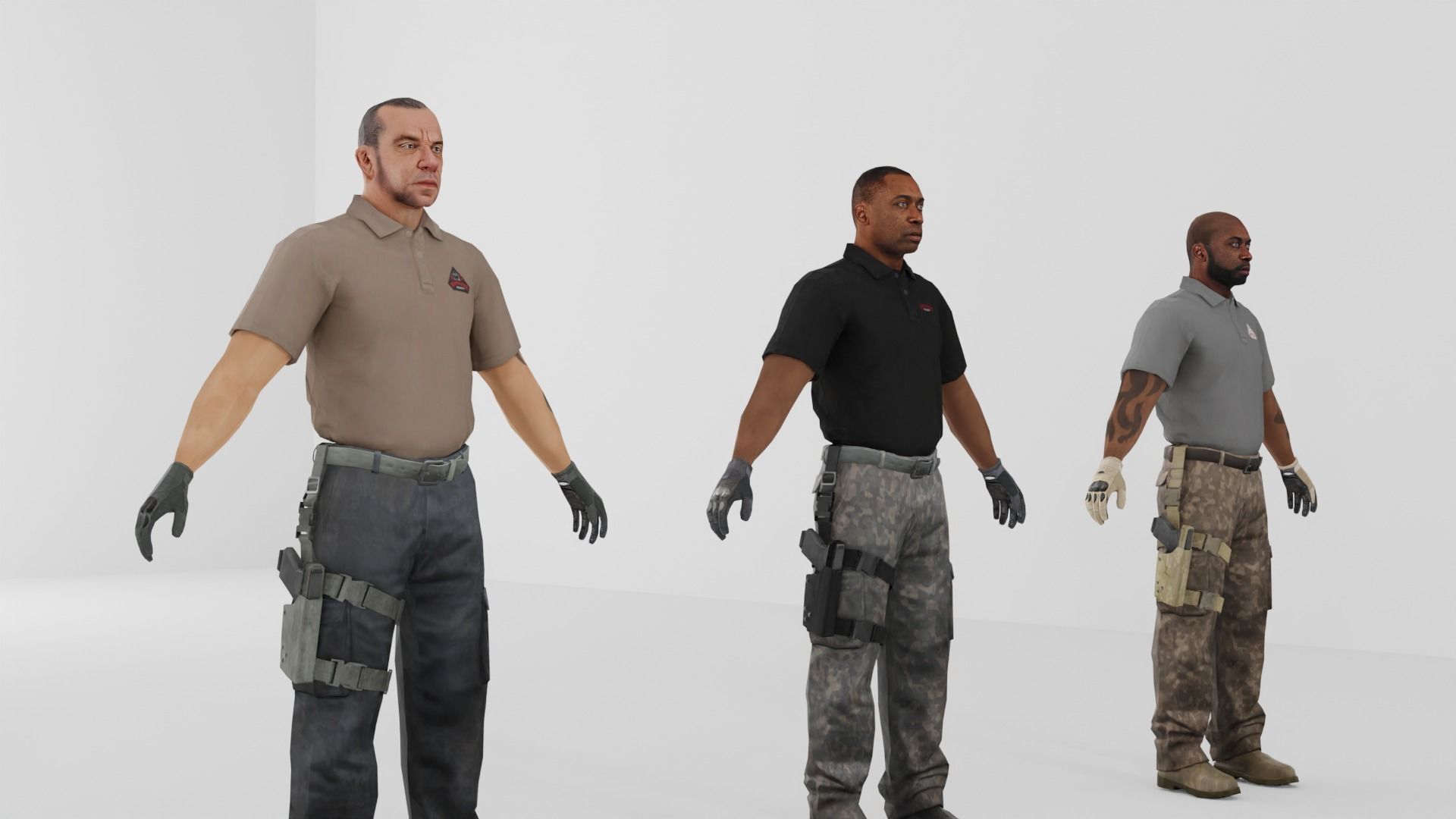 Soldier Low-poly 3D model Low-poly 3D model_34