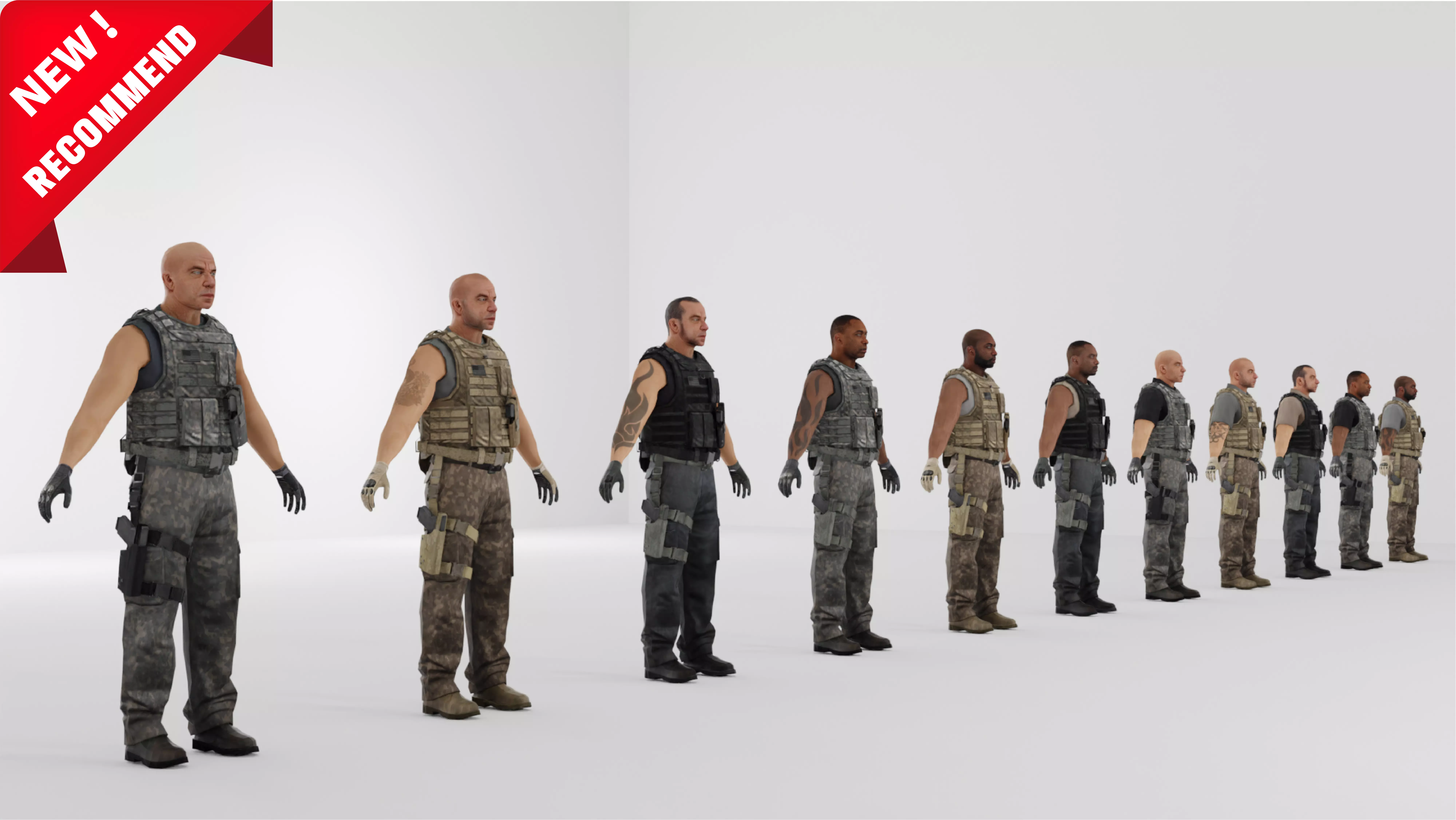 Soldier Low-poly 3D model Low-poly 3D model_0