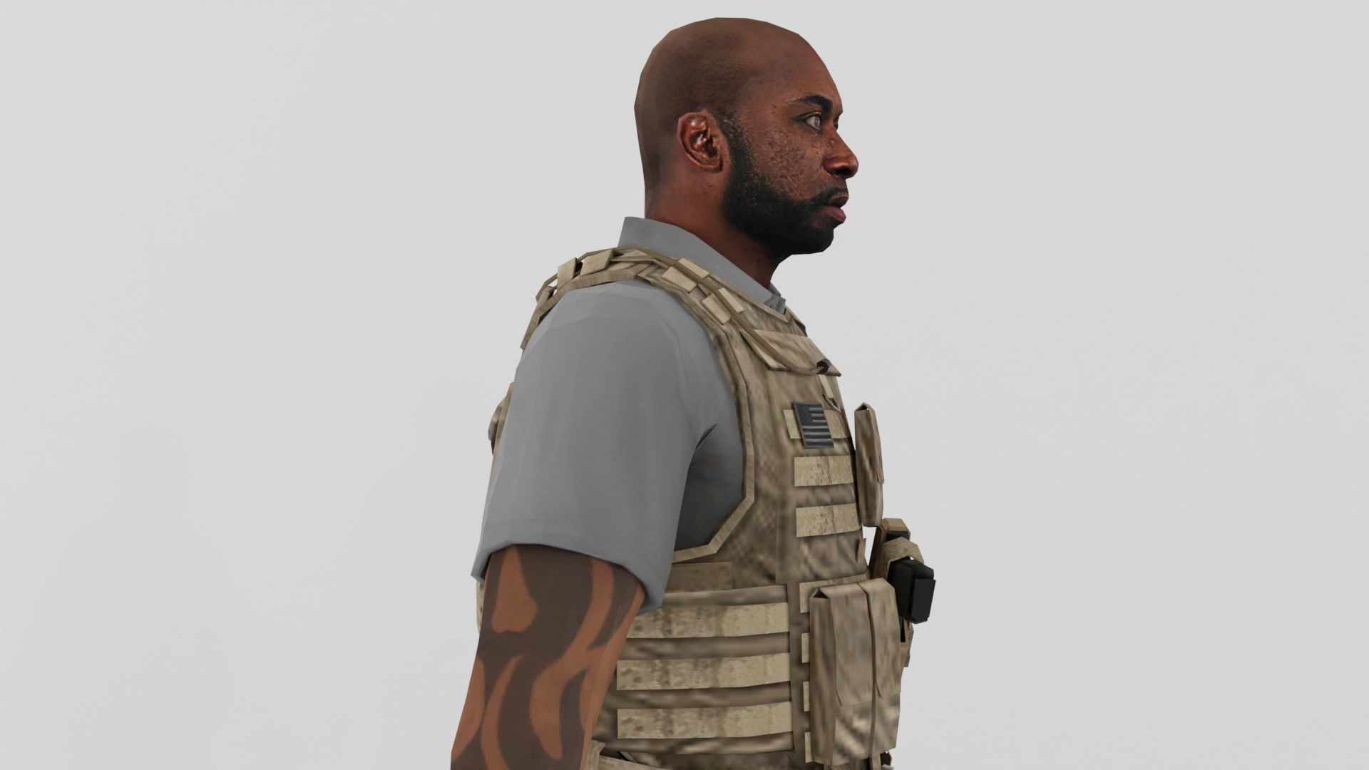 Soldier Low-poly 3D model Low-poly 3D model_31