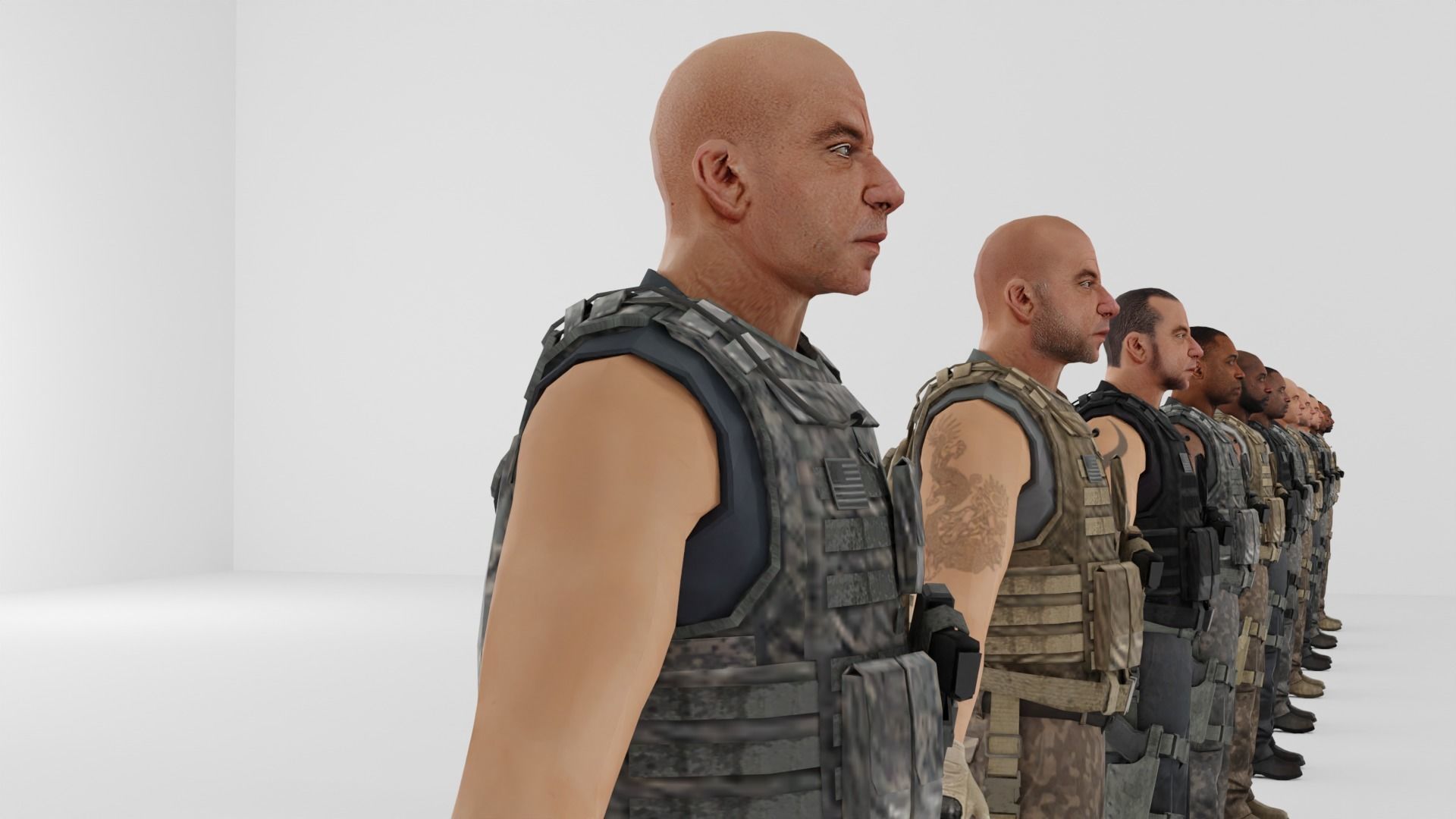 Soldier Low-poly 3D model Low-poly 3D model_18