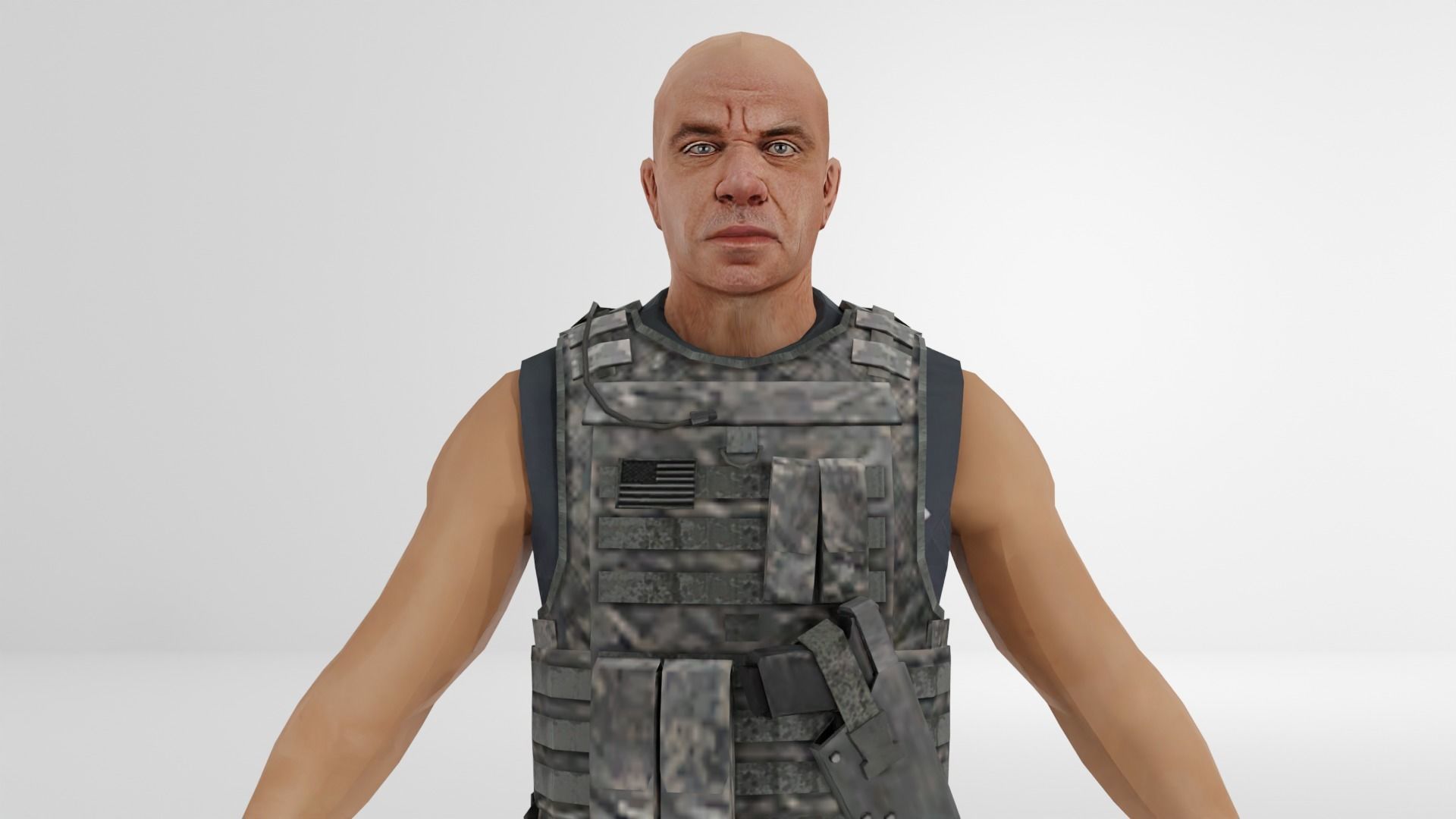 Soldier Low-poly 3D model Low-poly 3D model_1