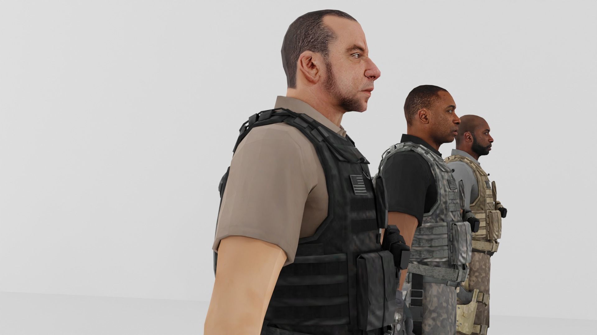 Soldier Low-poly 3D model Low-poly 3D model_29