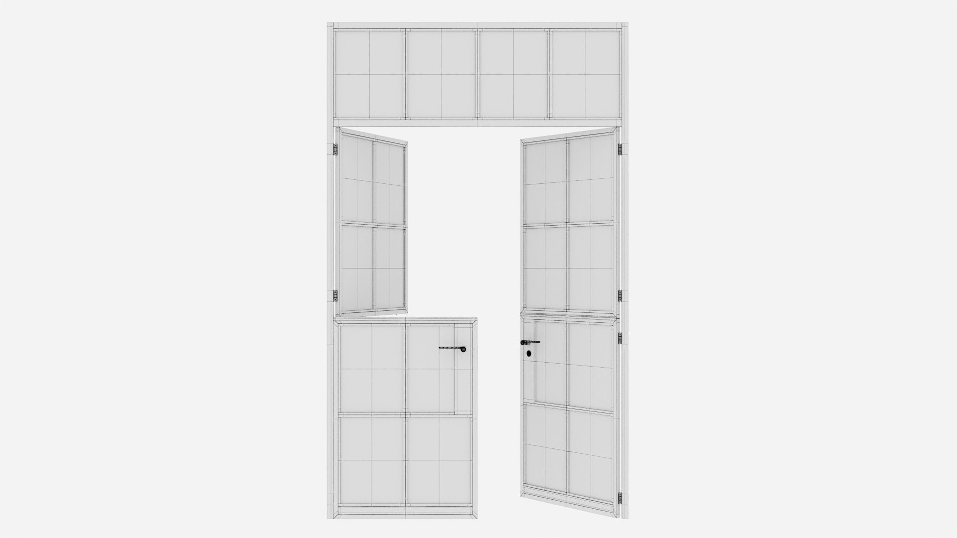 Aluminium door 248 3D model_5