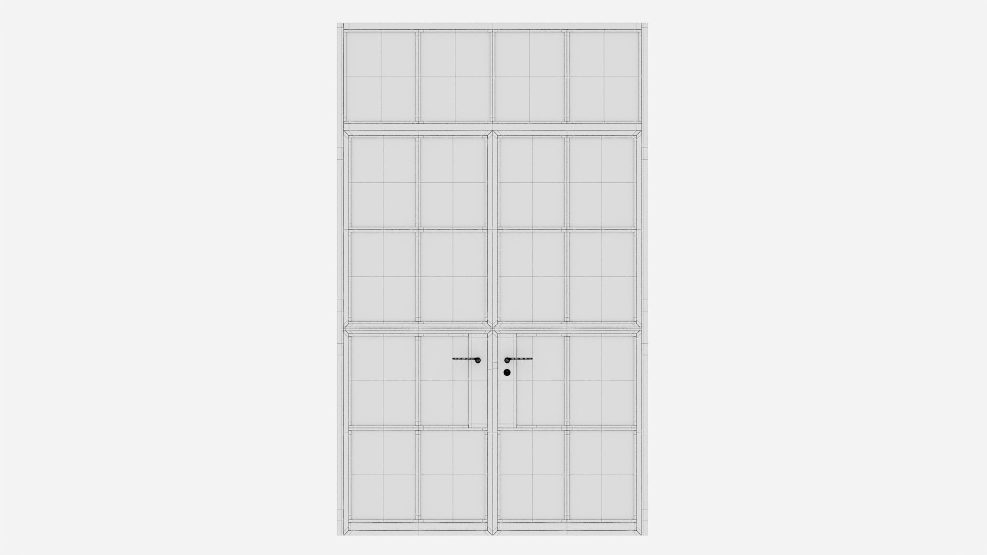 Aluminium door 248 3D model_6