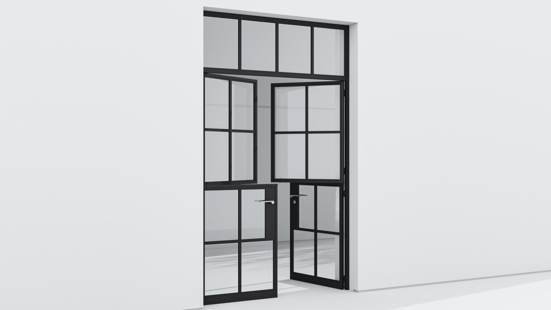 Aluminium door 248 3D model_3