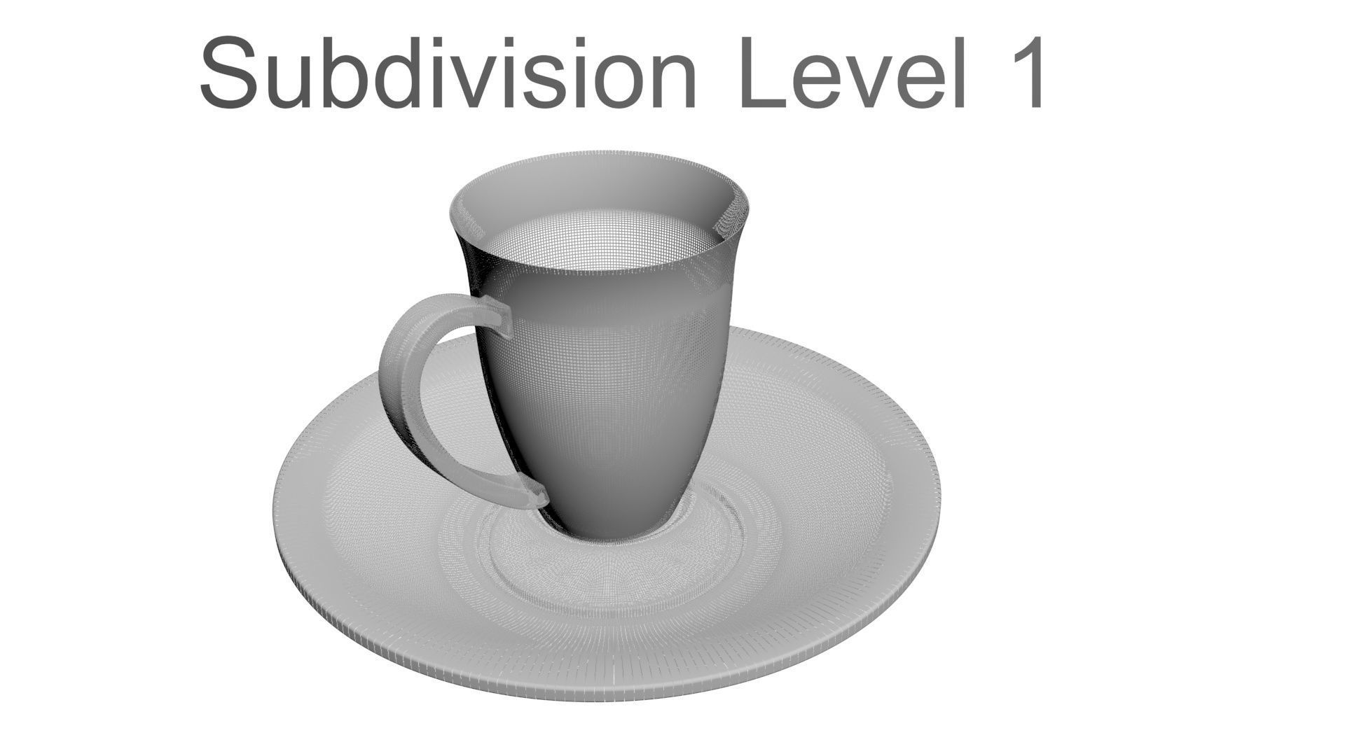 Tea Cup With Coaster 3D model_25