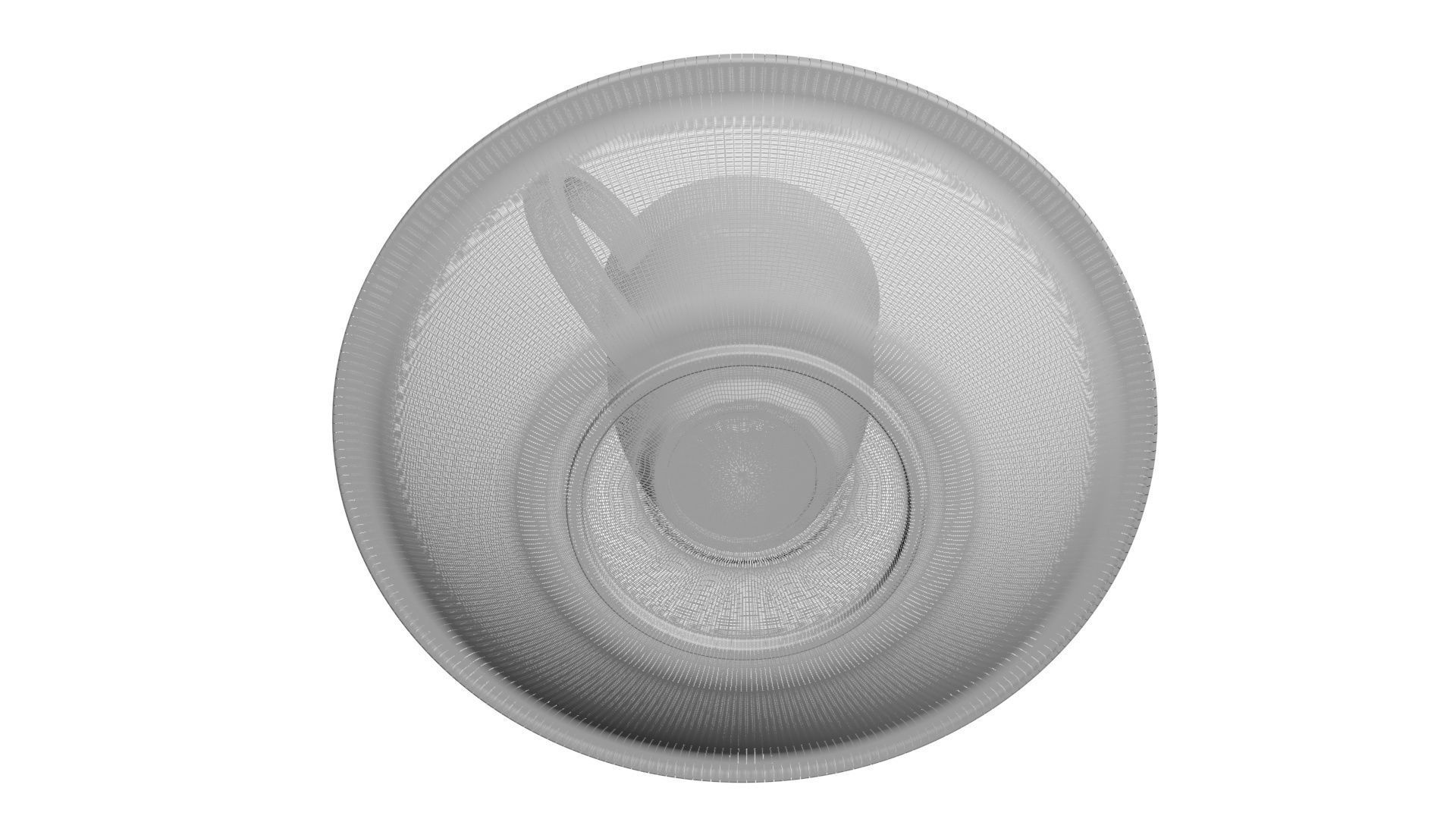 Tea Cup With Coaster 3D model_19