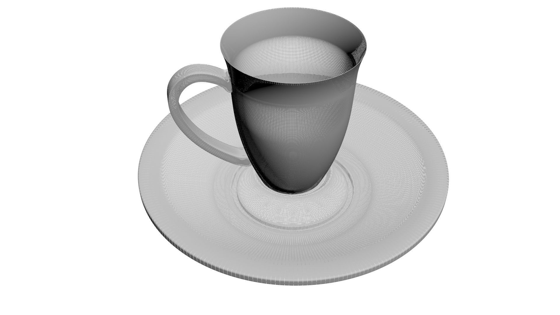 Tea Cup With Coaster 3D model_18