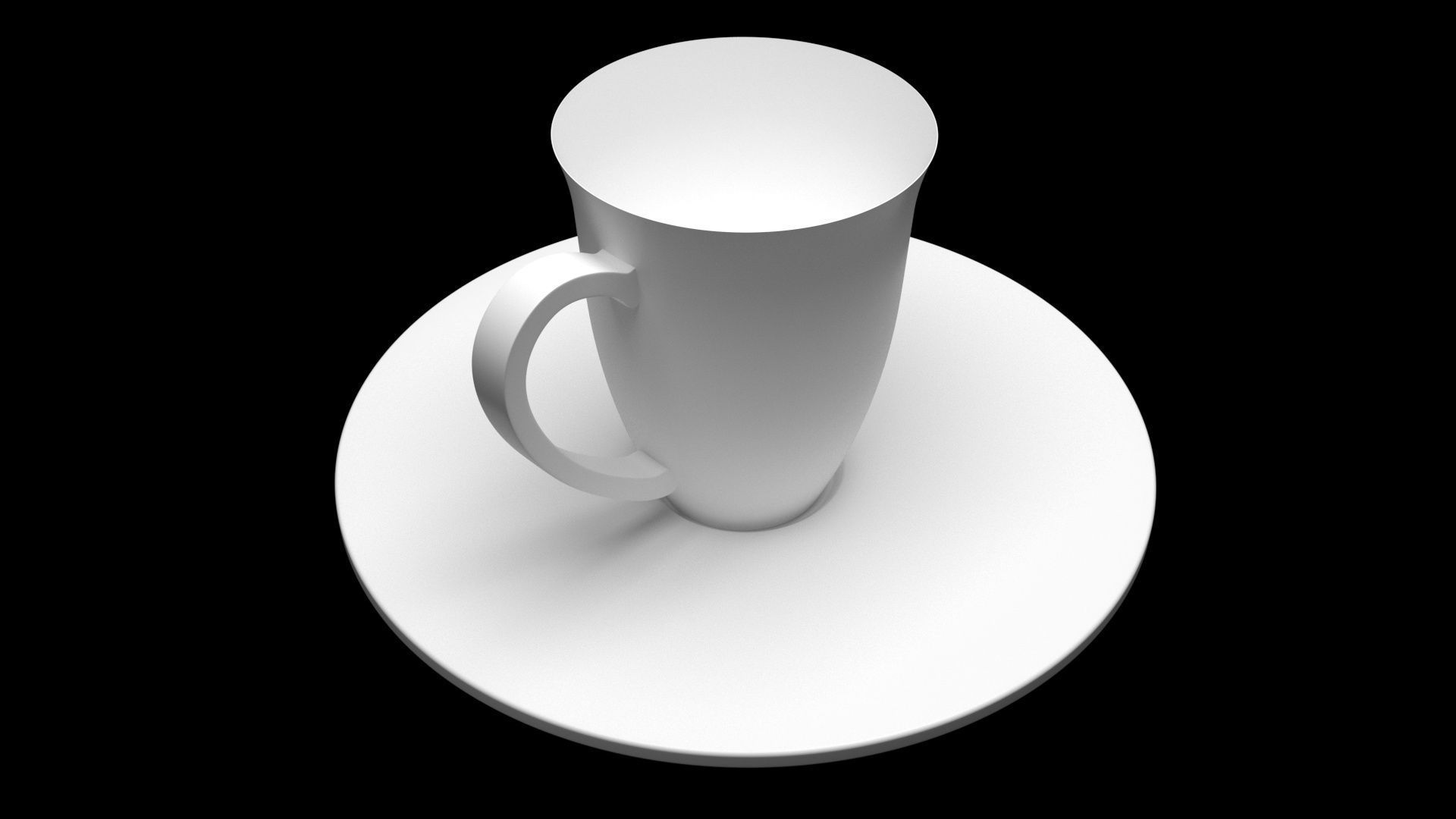 Tea Cup With Coaster 3D model_11