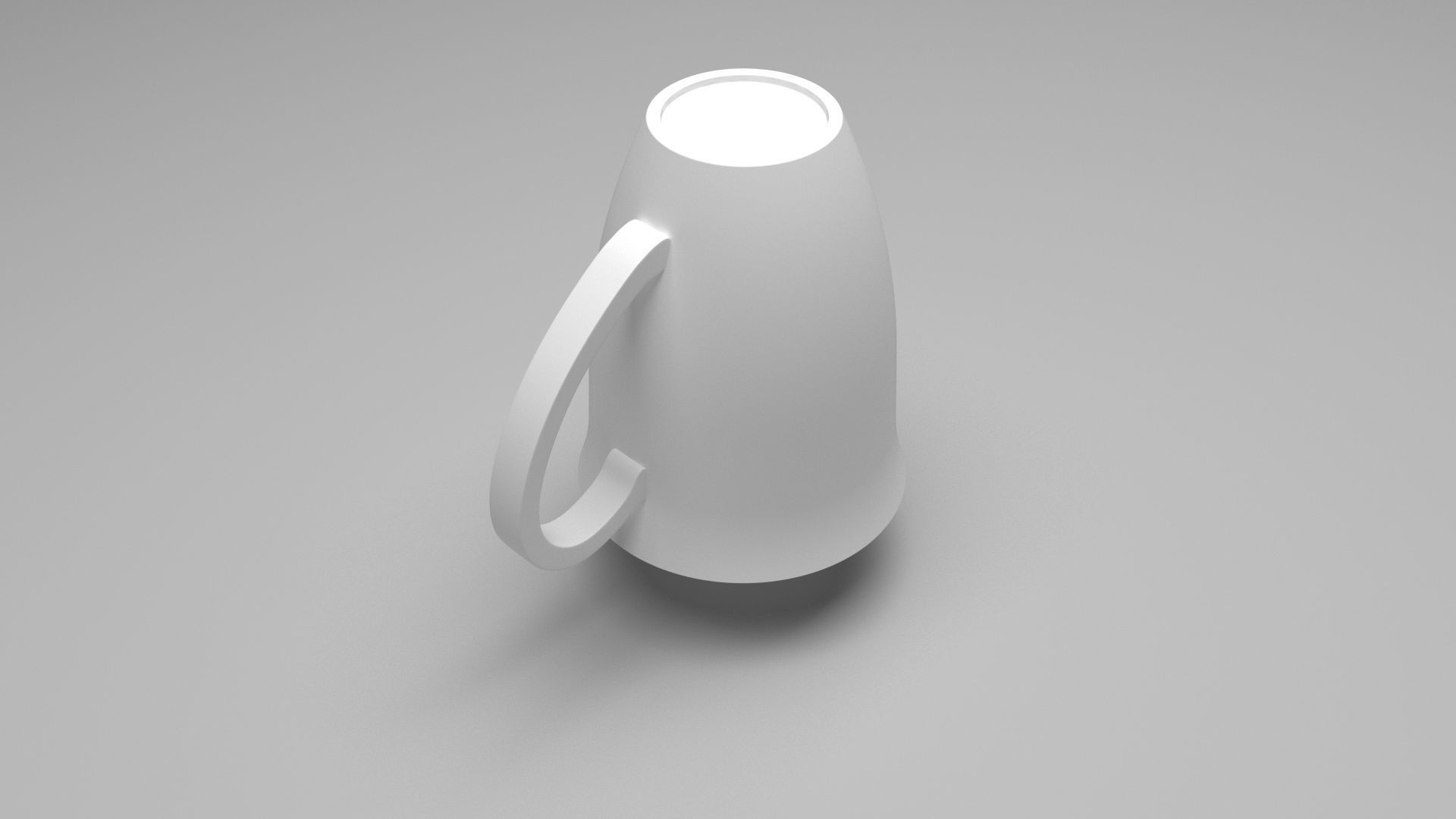 Tea Cup With Coaster 3D model_8