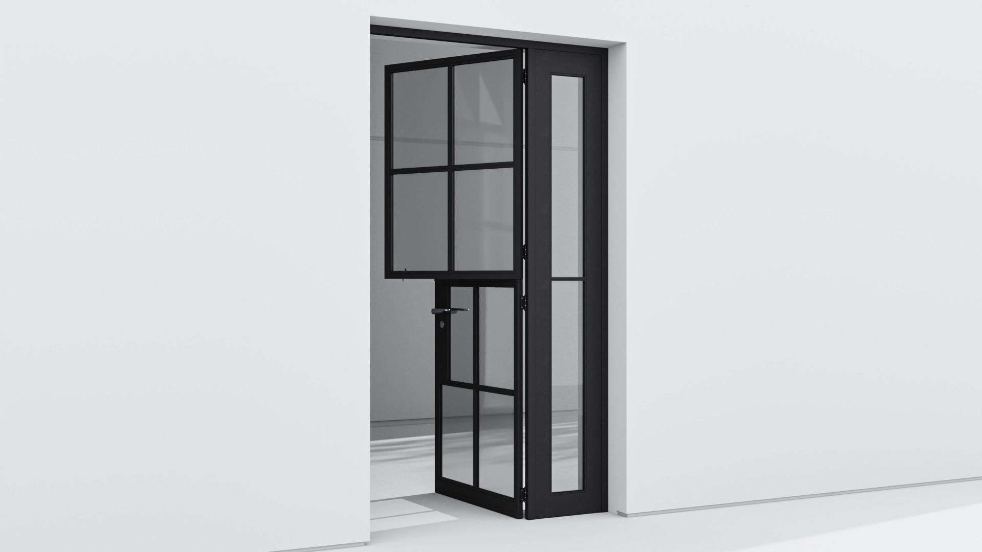 Aluminium door 249 3D model_3