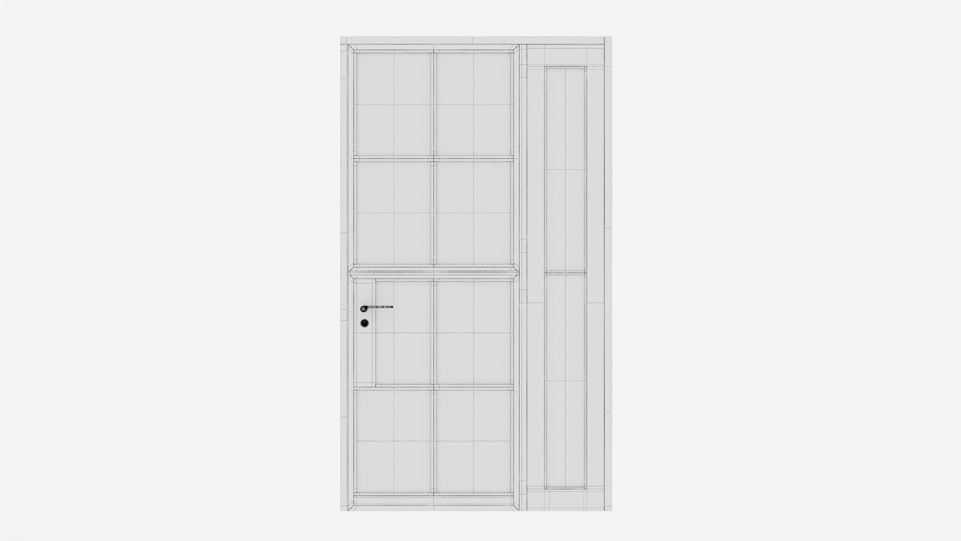 Aluminium door 249 3D model_6