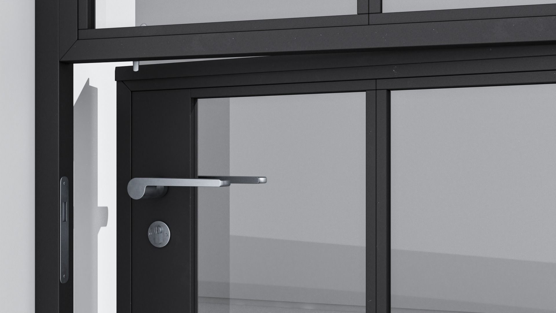 Aluminium door 249 3D model_4