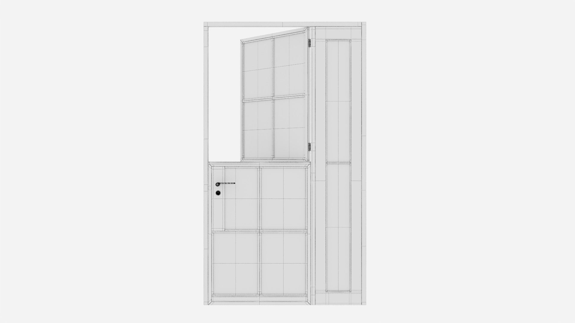 Aluminium door 249 3D model_5