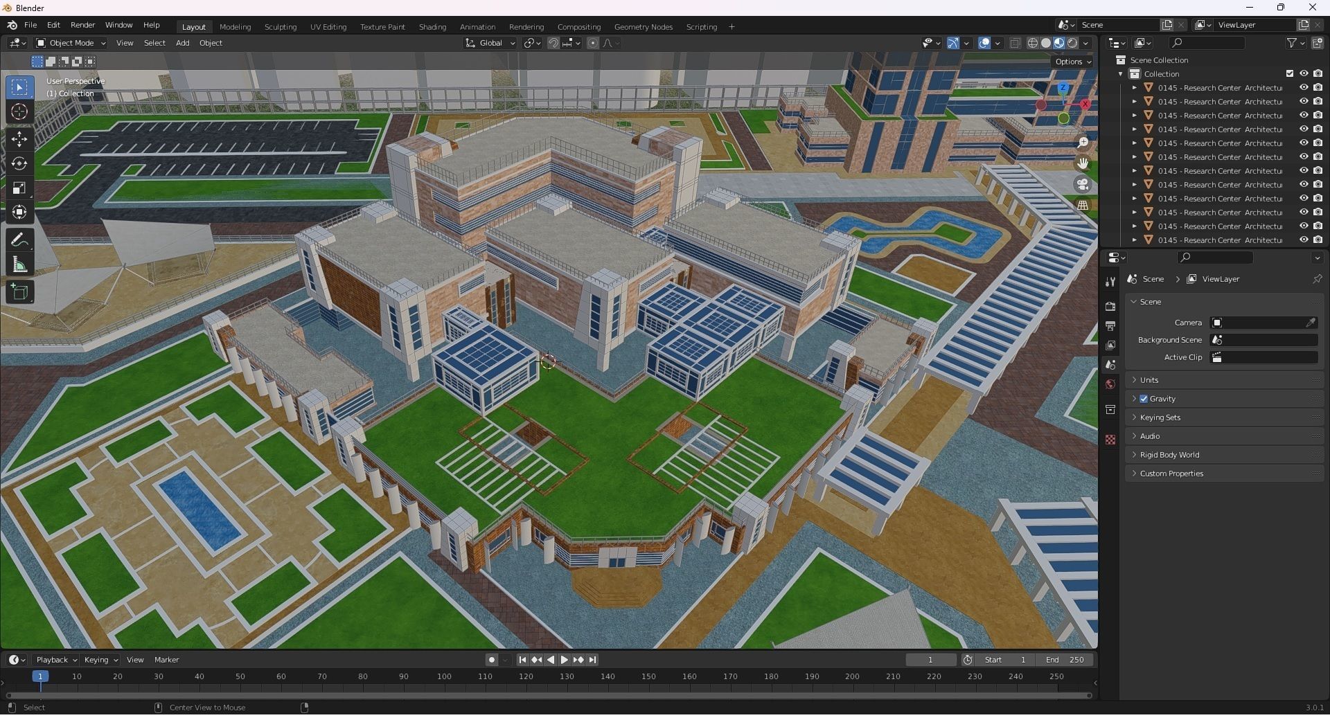 0145 - Research Center Architecture Project-2D Drawings-3D Files 3D model_36