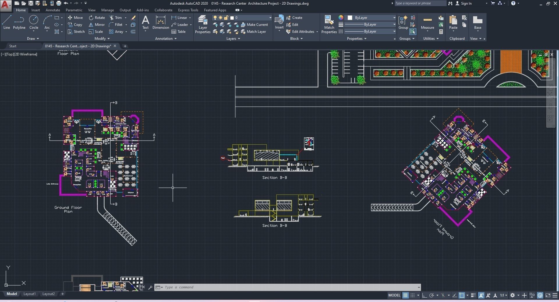 0145 - Research Center Architecture Project-2D Drawings-3D Files 3D model_40