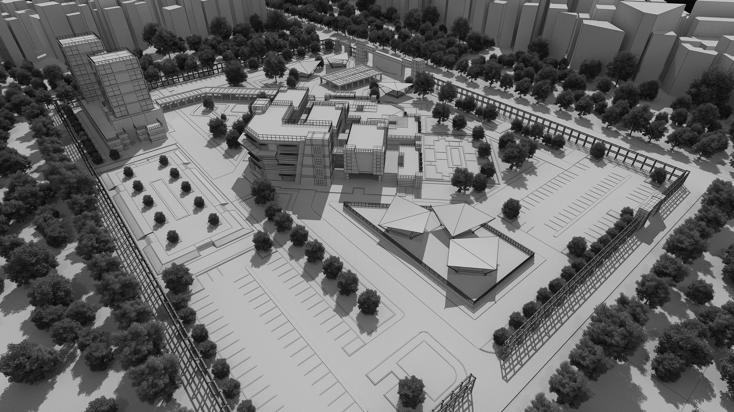 0145 - Research Center Architecture Project-2D Drawings-3D Files 3D model_20