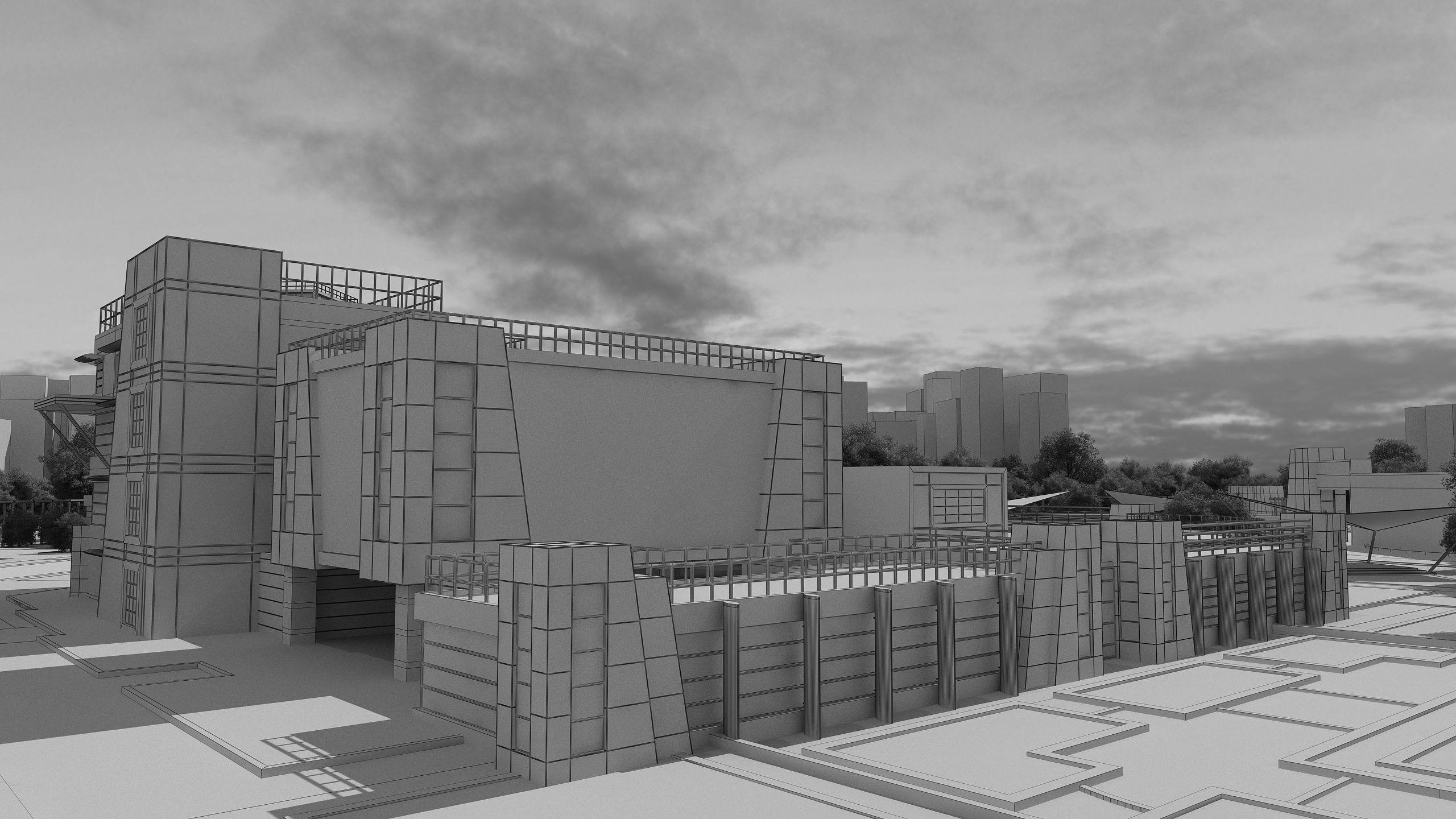 0145 - Research Center Architecture Project-2D Drawings-3D Files 3D model_26